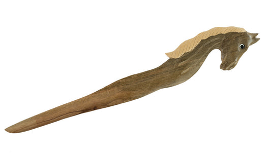 Coupe-Papier Buste De Cheval En Bois – Artisanat Fait Main