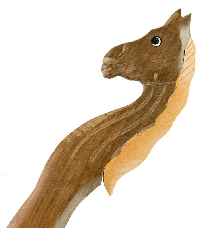 Coupe-Papier Buste De Cheval En Bois – Artisanat Fait Main