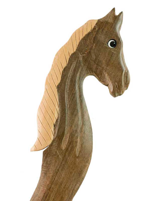 Coupe-Papier Buste De Cheval En Bois – Artisanat Fait Main