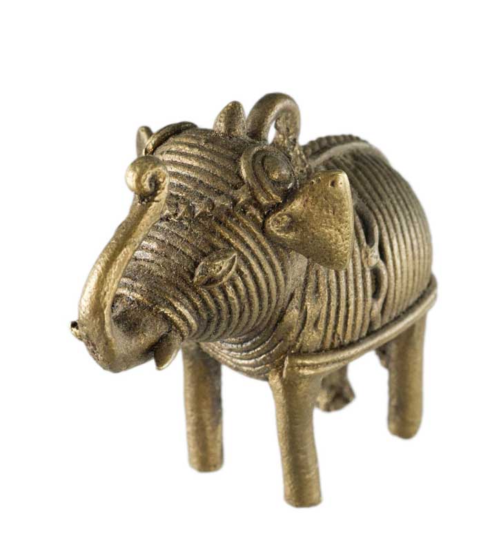 Miniature Éléphant Dhokra – Art Tribal De Bastar Inde