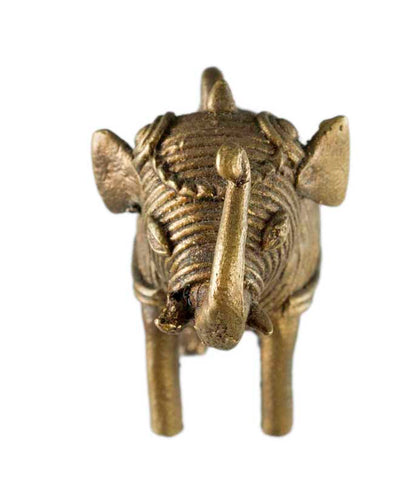 Miniature Éléphant Dhokra – Art Tribal De Bastar Inde