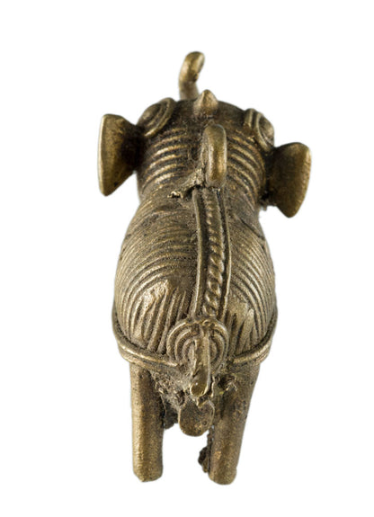 Miniature Éléphant Dhokra – Art Tribal De Bastar Inde