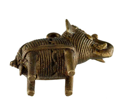 Miniature Éléphant Dhokra – Art Tribal De Bastar Inde
