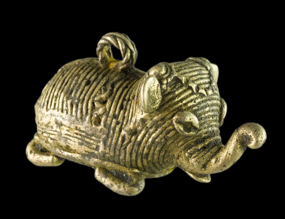 Miniature Éléphant Dhokra – Statuette Artisanale De Bastar Inde