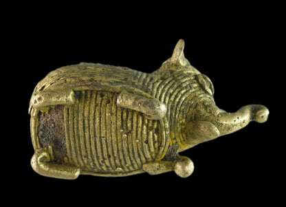Miniature Éléphant Dhokra – Statuette Artisanale De Bastar Inde