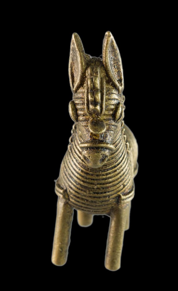Miniature Cheval Dhokra – Art Tribal De Bastar Orissa Inde