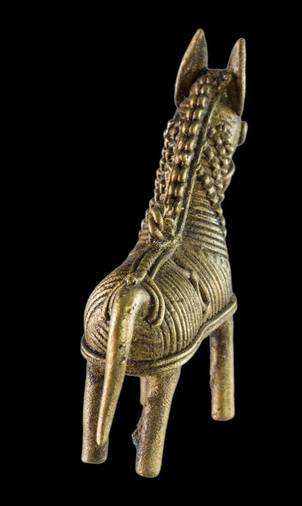 Miniature Cheval Dhokra – Art Tribal De Bastar Orissa Inde