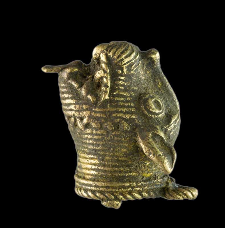 Miniature Tête De Tigre Dhokra – Figurine Artisanale En Métal De Bastar Inde