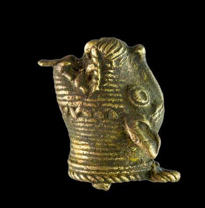 Miniature Tête De Tigre Dhokra – Figurine Artisanale En Métal De Bastar Inde