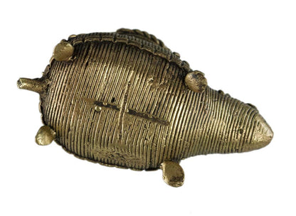 Porte-Encens Tortue En Laiton – Art Tribal Bastar Dhokra Inde