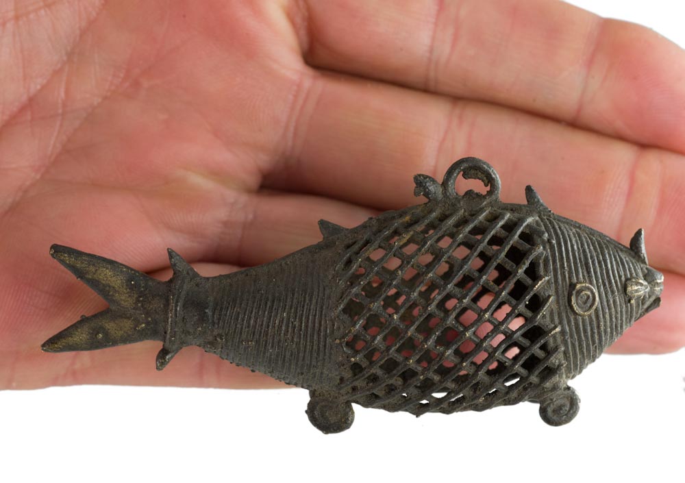Statuette Poisson Dhokra En Laiton – Art Tribal Bastar Orissa Inde