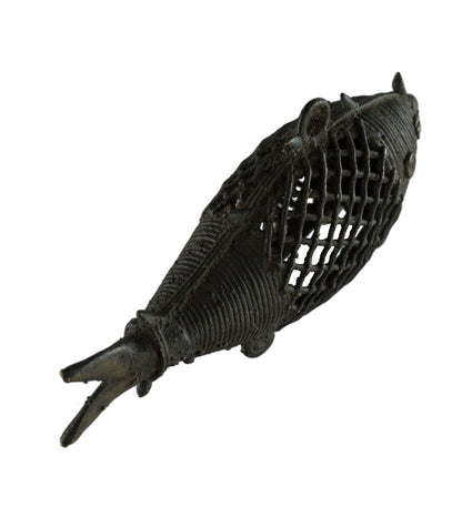 Statuette Poisson Dhokra En Laiton – Art Tribal Bastar Orissa Inde