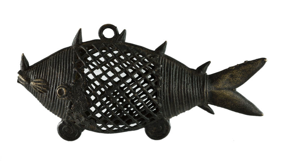 Figurine Poisson En Laiton – Art Tribal Bastar Dhokra – Artisanat Indien