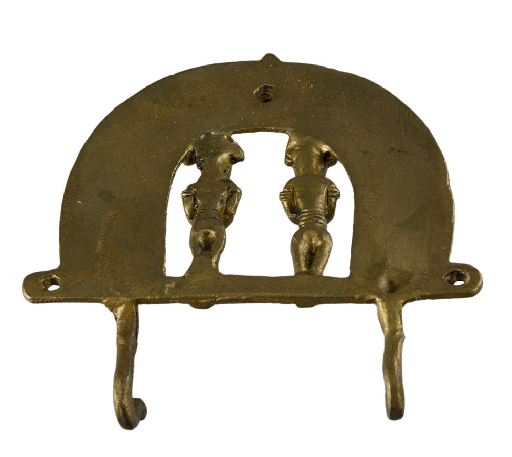 Porte-Serviettes Dhokra – Patère En Laiton Art Tribal Bastar Inde