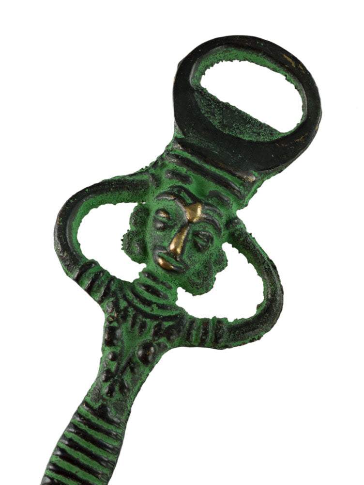 Décapsuleur Art Dhokra Paysanne En Laiton – Artisanat Tribal De Bastar, Inde