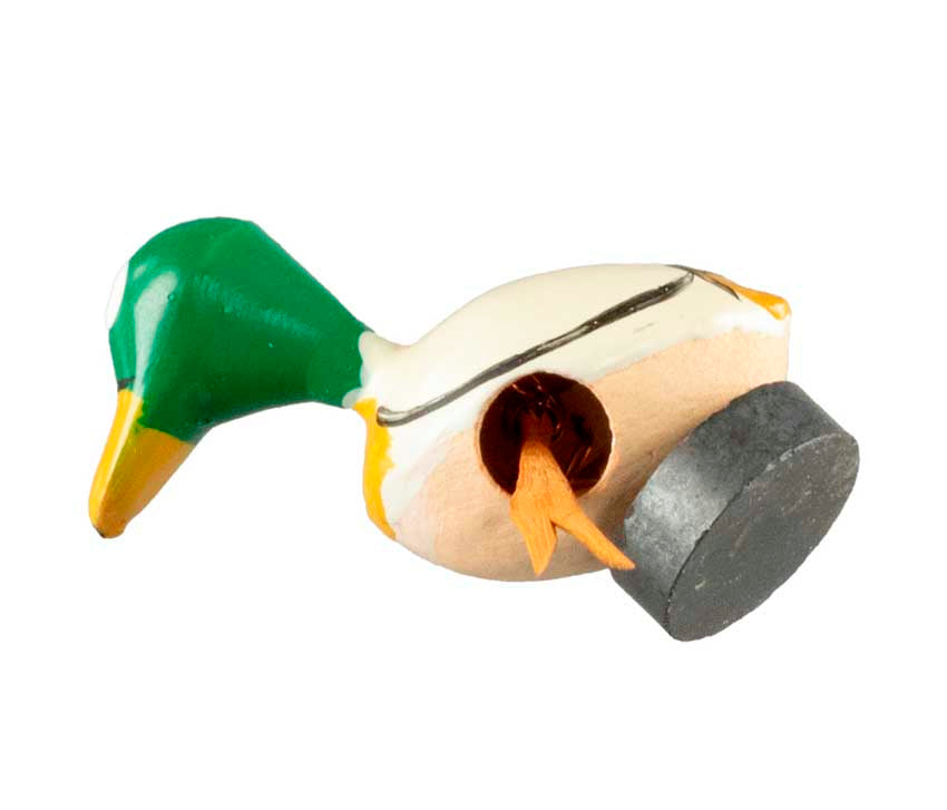 Animal Magnet Canard Col Vert en Coque de Pistache