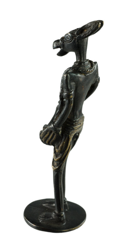 Figurine Zoomorphe Cheval Musicien Dhokra – Art Tribal Bastar Orissa Inde