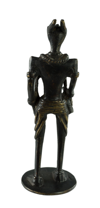 Figurine Zoomorphe Cheval Musicien Dhokra – Art Tribal Bastar Orissa Inde