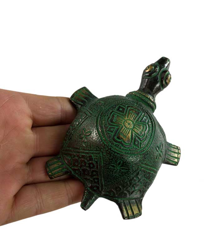Presse-Papier Tortue Dhokra – Art Tribal Bastar Inde