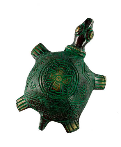 Presse-Papier Tortue Dhokra – Art Tribal Bastar Inde