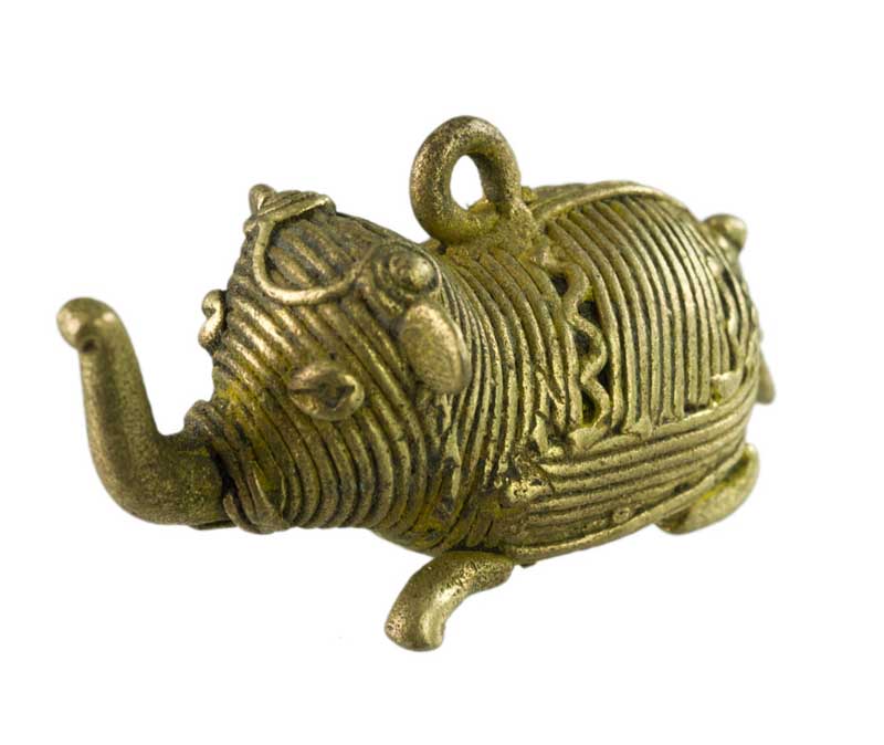 Figurine Dhokra Éléphant En Laiton – Art Tribal Bastar Orissa Inde