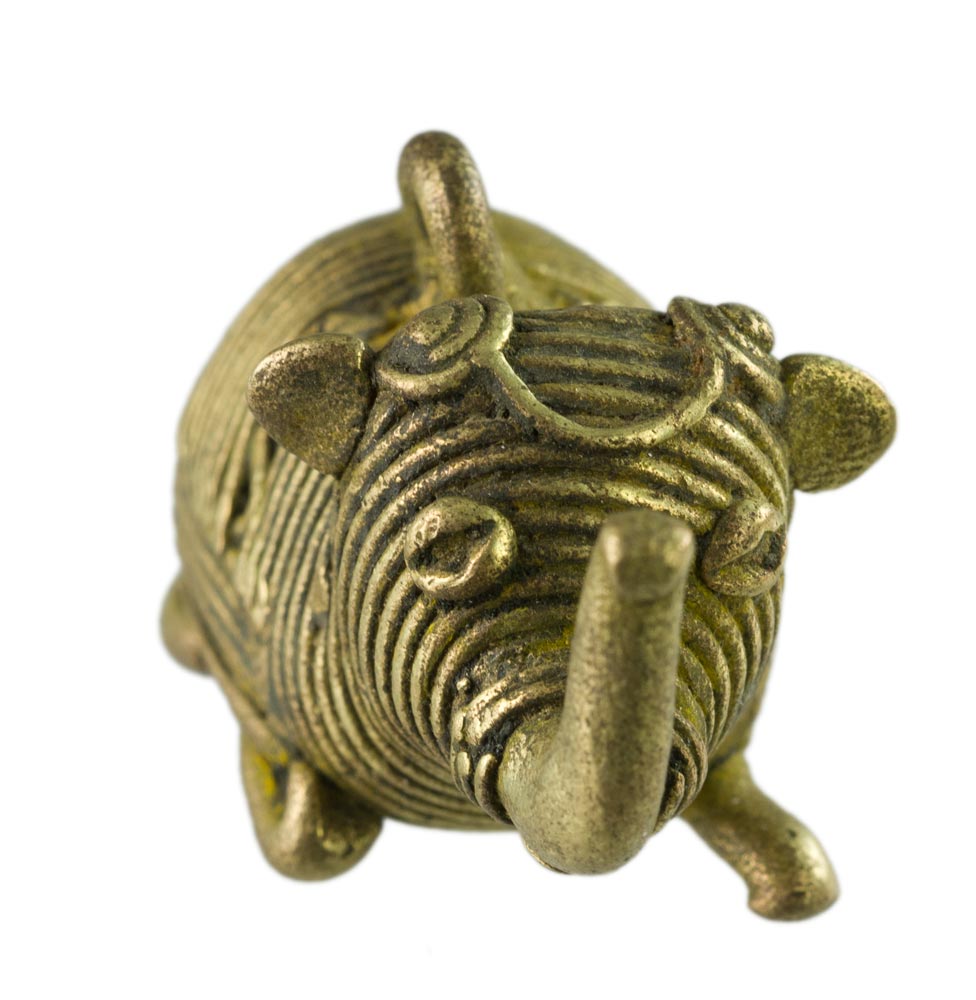 Figurine Dhokra Éléphant En Laiton – Art Tribal Bastar Orissa Inde