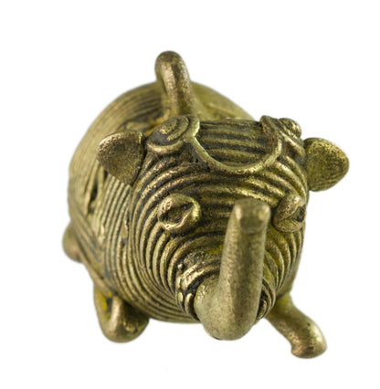 Figurine Dhokra Éléphant En Laiton – Art Tribal Bastar Orissa Inde