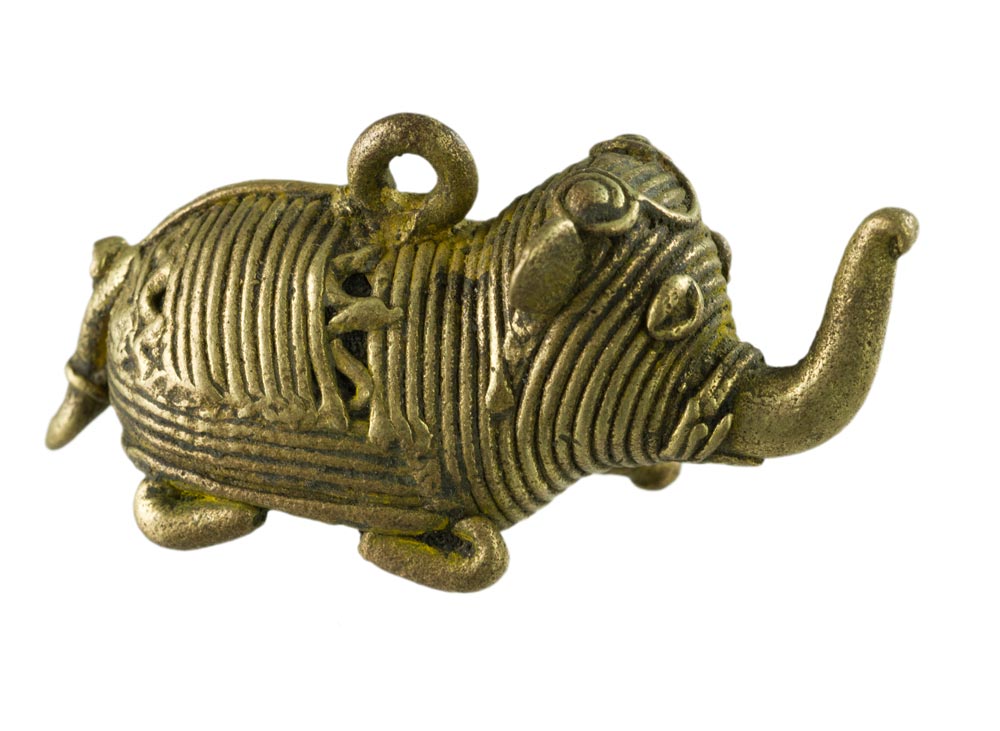 Figurine Dhokra Éléphant En Laiton – Art Tribal Bastar Orissa Inde