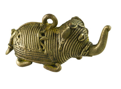 Figurine Dhokra Éléphant En Laiton – Art Tribal Bastar Orissa Inde