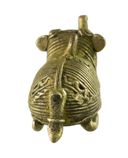 Figurine Dhokra Éléphant En Laiton – Art Tribal Bastar Orissa Inde
