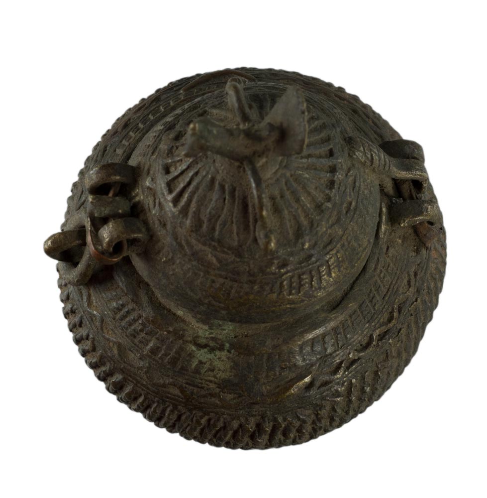 Ancienne Boîte à Bijoux Dhokra en Laiton – Art Tribal de Bastar – Inde