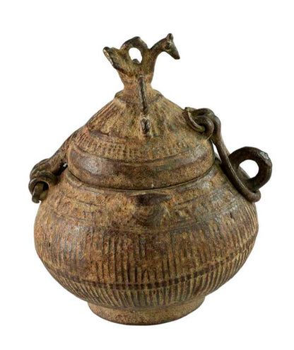 Boîte À Bijoux Dhokra – Ancien Pot En Laiton – Art Tribal Bastar Inde