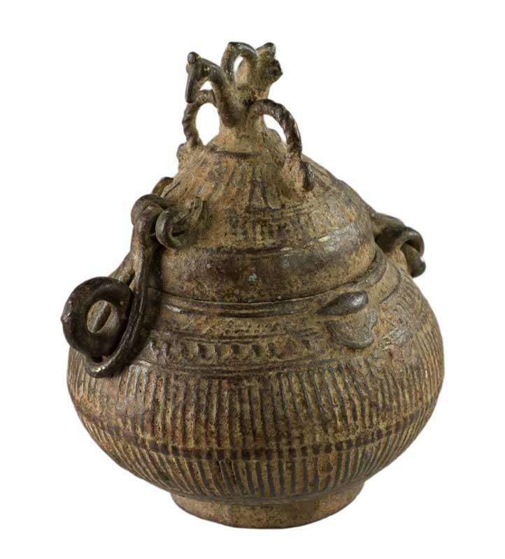 Boîte À Bijoux Dhokra – Ancien Pot En Laiton – Art Tribal Bastar Inde