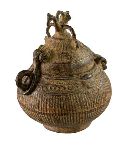 Boîte À Bijoux Dhokra – Ancien Pot En Laiton – Art Tribal Bastar Inde