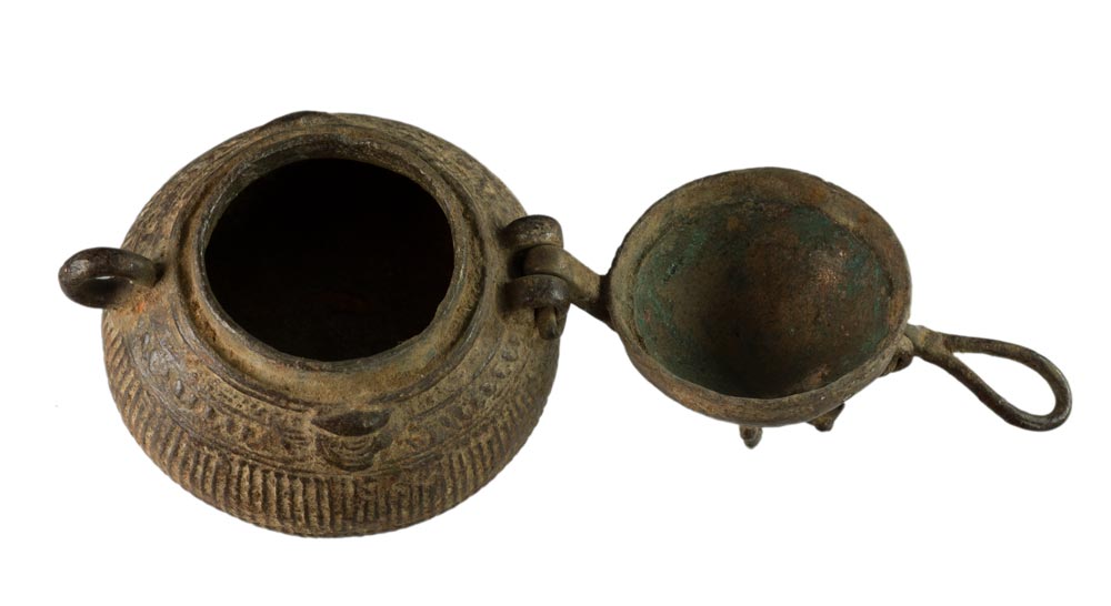 Boîte À Bijoux Dhokra – Ancien Pot En Laiton – Art Tribal Bastar Inde