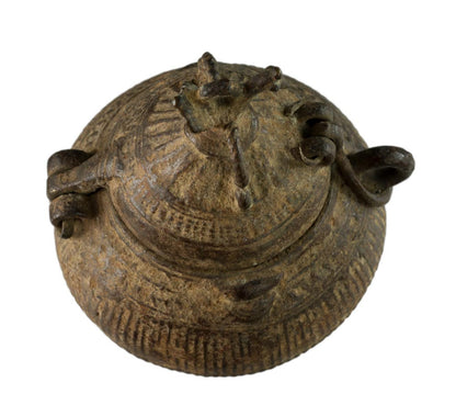 Boîte À Bijoux Dhokra – Ancien Pot En Laiton – Art Tribal Bastar Inde