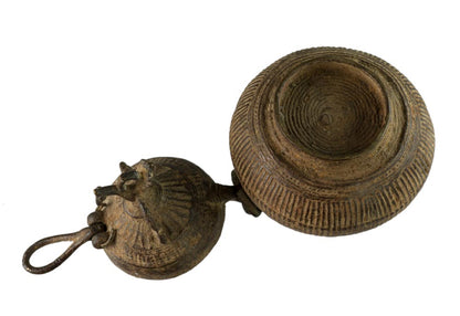 Boîte À Bijoux Dhokra – Ancien Pot En Laiton – Art Tribal Bastar Inde