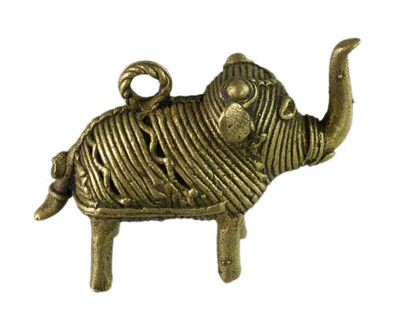 Figurine Éléphant Dhokra – Art Tribal Bastar Orissa Inde