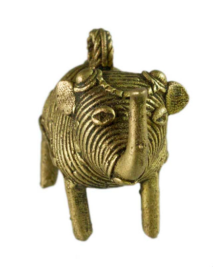 Figurine Éléphant Dhokra – Art Tribal Bastar Orissa Inde