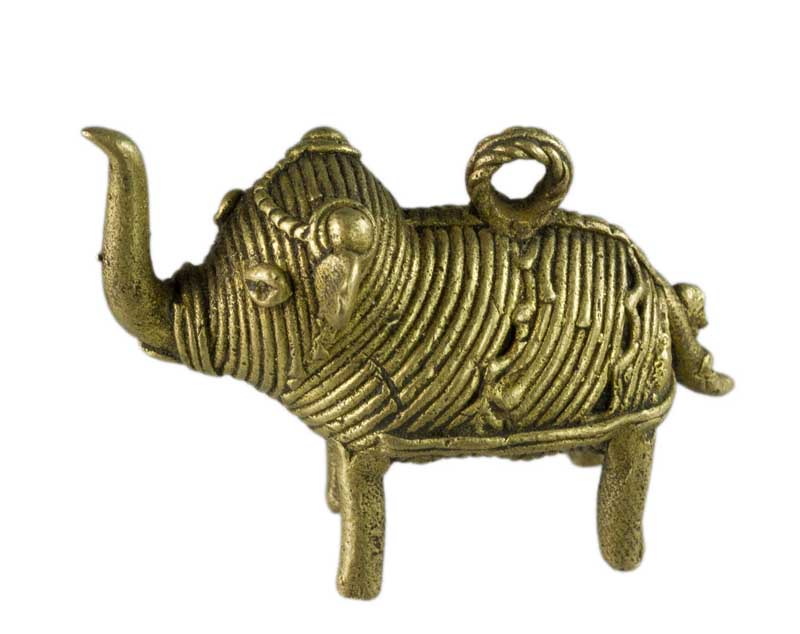Figurine Éléphant Dhokra – Art Tribal Bastar Orissa Inde