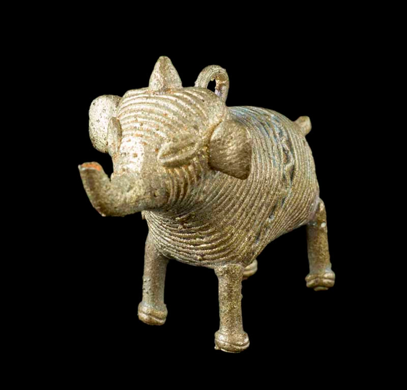 Pendentif Éléphant Dhokra – Art Tribal Bastar Orissa Inde