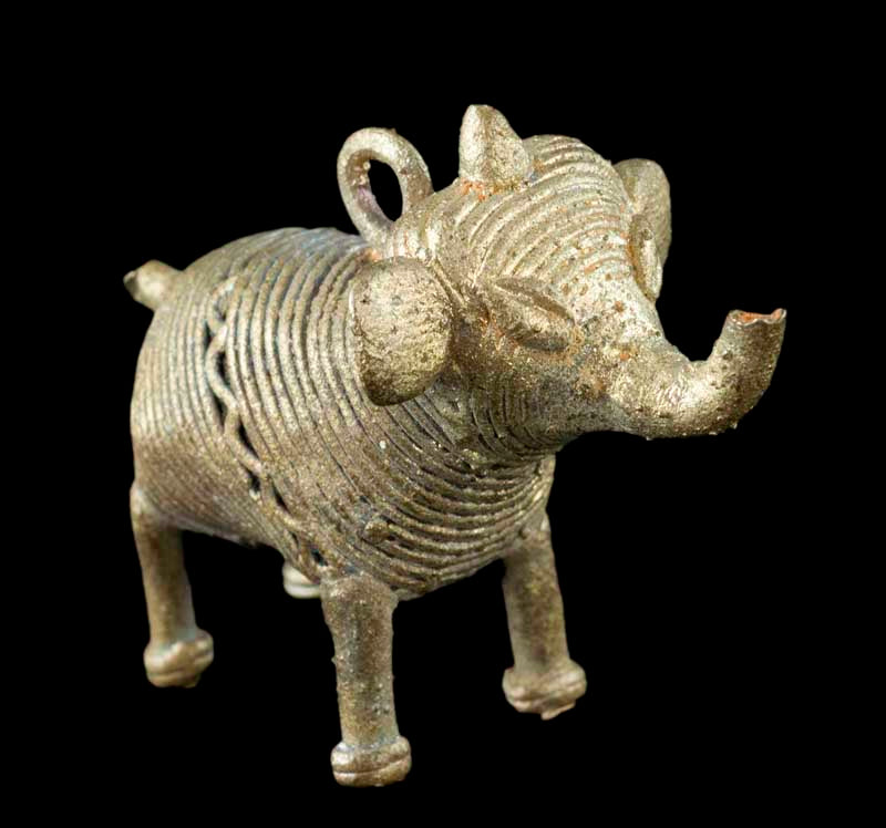 Pendentif Éléphant Dhokra – Art Tribal Bastar Orissa Inde
