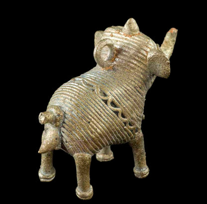 Pendentif Éléphant Dhokra – Art Tribal Bastar Orissa Inde