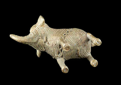 Pendentif Éléphant Dhokra – Art Tribal Bastar Orissa Inde