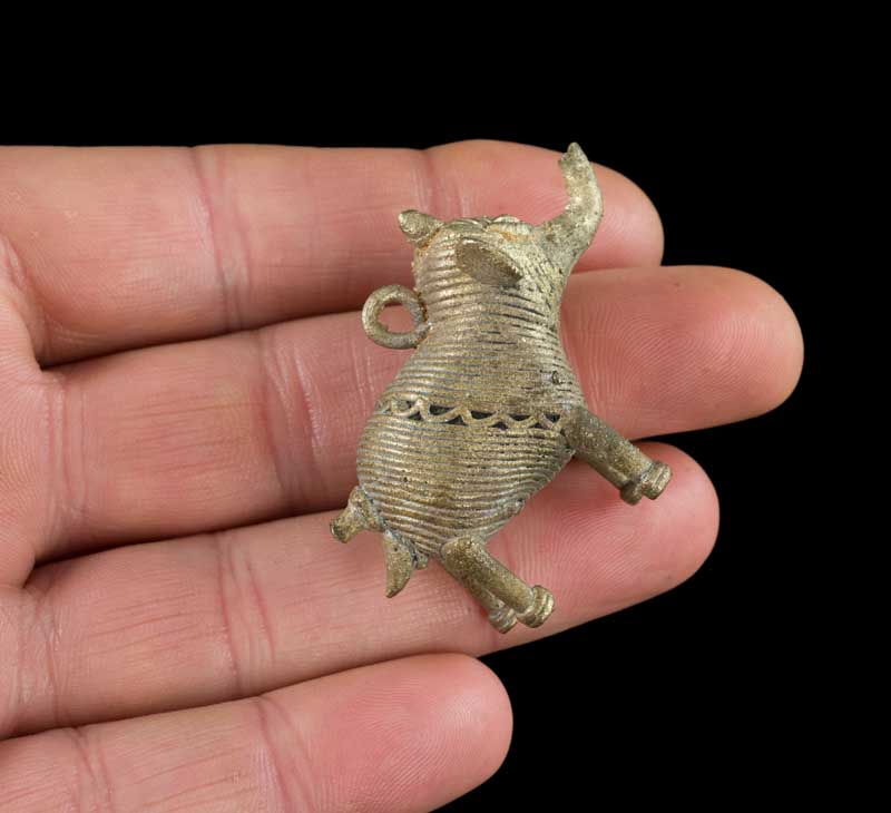 Pendentif Éléphant Dhokra – Art Tribal Bastar Orissa Inde