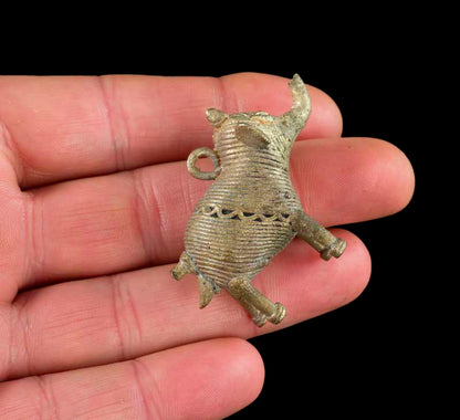 Pendentif Éléphant Dhokra – Art Tribal Bastar Orissa Inde