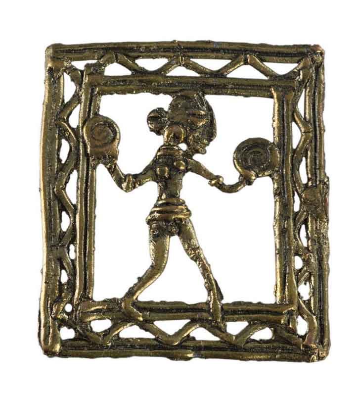 Cadre Dhokra Avec Figure De Musicien – Décoration Murale Bastar Inde