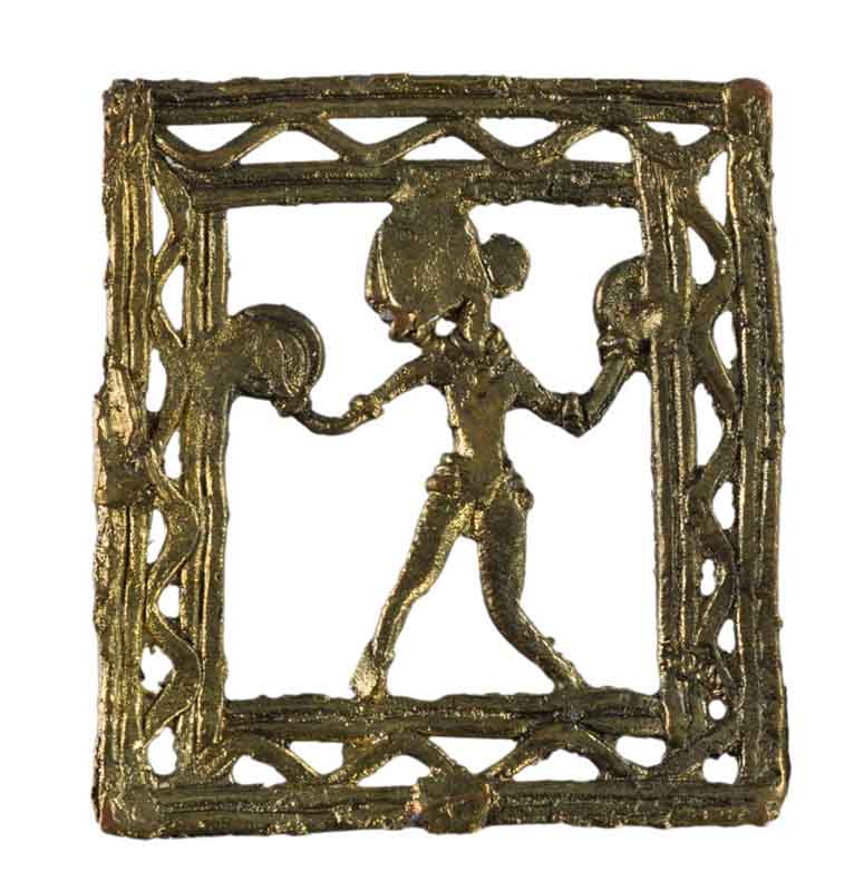 Cadre Dhokra Avec Figure De Musicien – Décoration Murale Bastar Inde