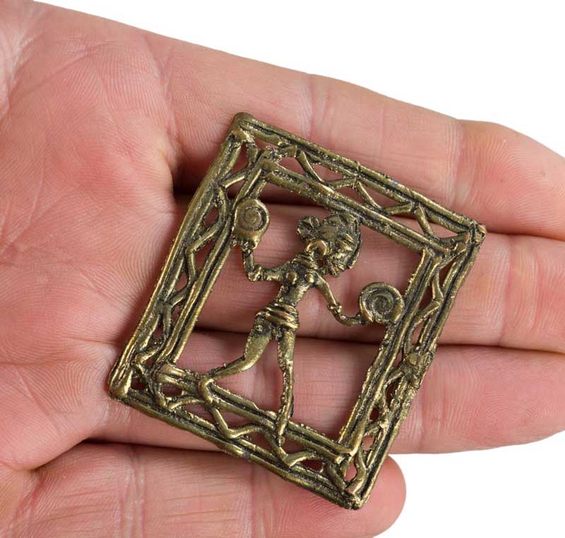 Cadre Dhokra Avec Figure De Musicien – Décoration Murale Bastar Inde