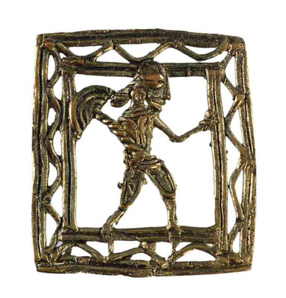 Figurine Dhokra – Art Tribal Du Bastar Inde – Décoration Murale